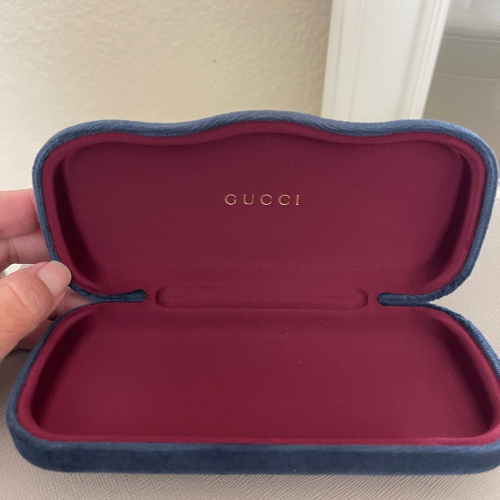 Gucci Silver Rectangular Glasses - image 8